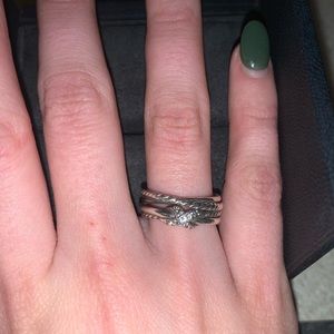 David Yurman X Collection Ring with Diamonds